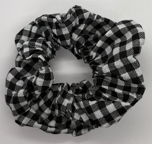 Black Gingham Scrunchie